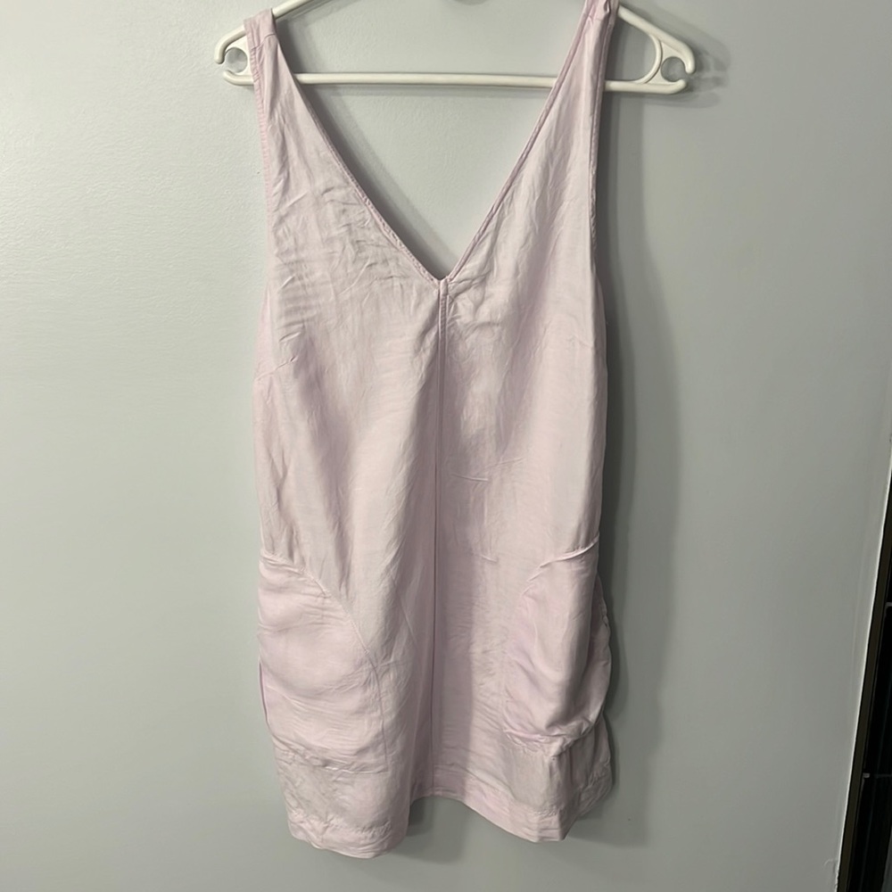 Light lilac linen mini dress